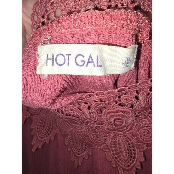 Romantic Pink Dusty Rose Fairy Coquette Dainty Top XL Crochet Boho Whimsical - Picture 9 of 10